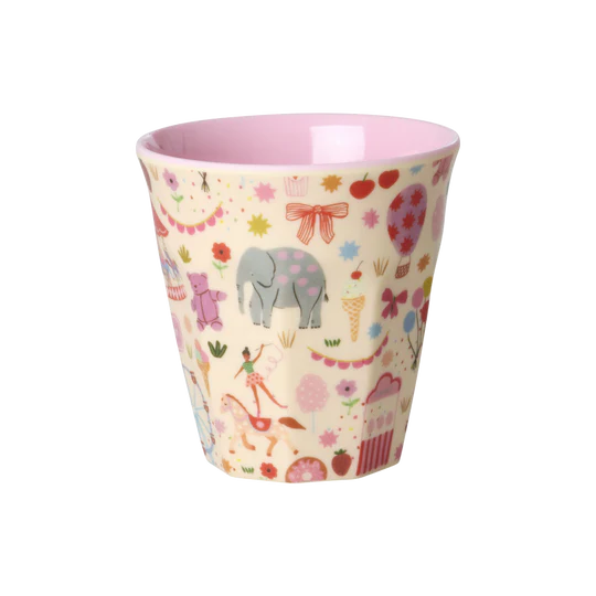 Rice Melamine Beker - Small - Fun Fair Pink