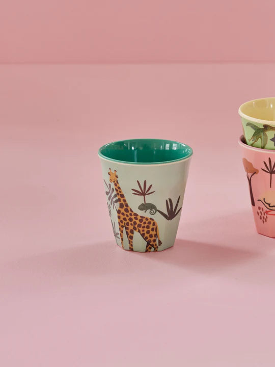 Rice Melamine Beker - Small - Jungle Animal Blue