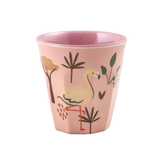 Rice Melamine Beker - Small - Jungle Animal Pink
