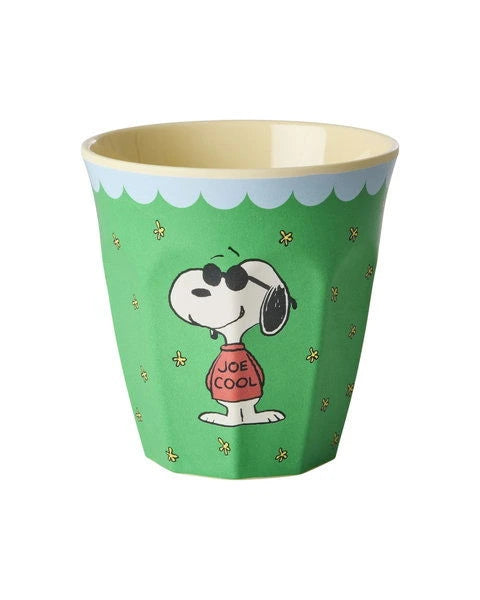 Rice Melamine Beker - Medium - Green Snoopy