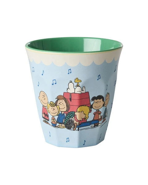 Rice Melamine Beker - Medium - Soft Blue Snoopy