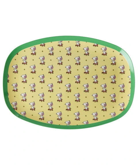 Rice Melamine Rechthoekig Bord - Yellow Snoopy