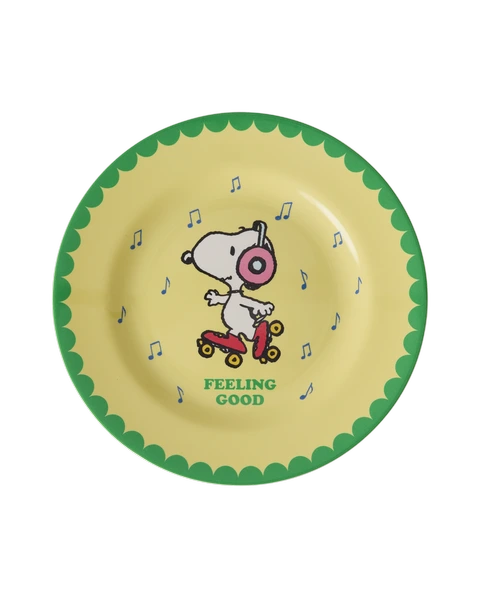 Rice Melamine Bord - Yellow Snoopy