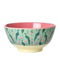 Rice Melamine Kom - Medium - Peacock Power