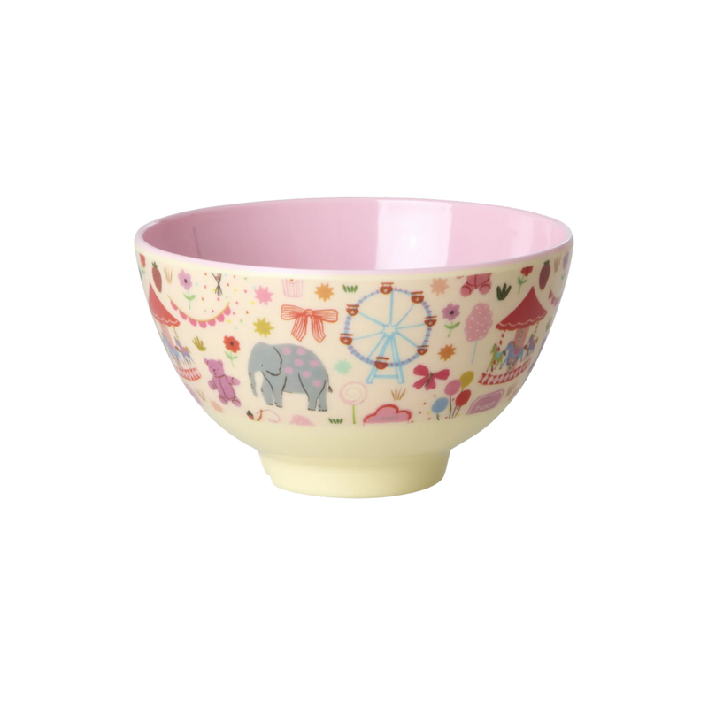 Rice Melamine Kom - Small - Fun Fair Roze