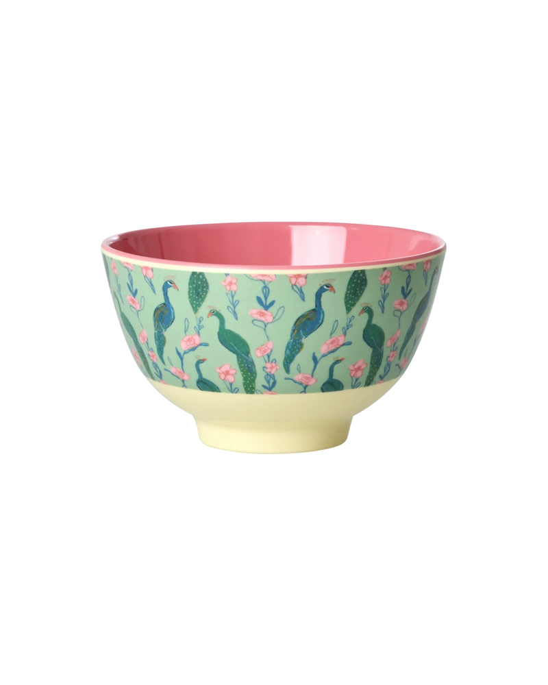 Rice Melamine Kom - Small - Peacock Power