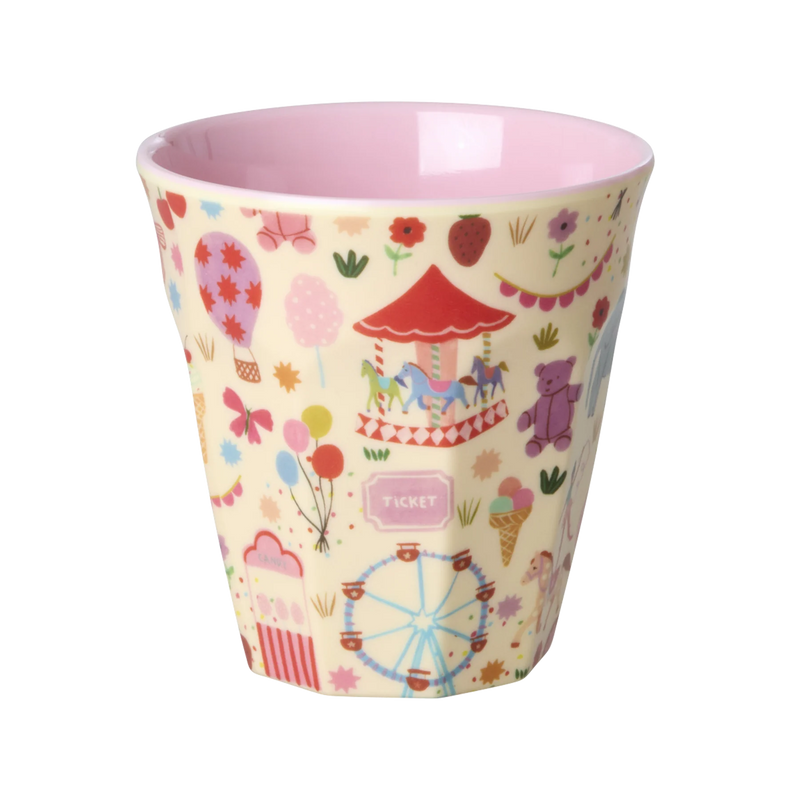 Rice Melamine Beker - Medium - Fun Fair Roze