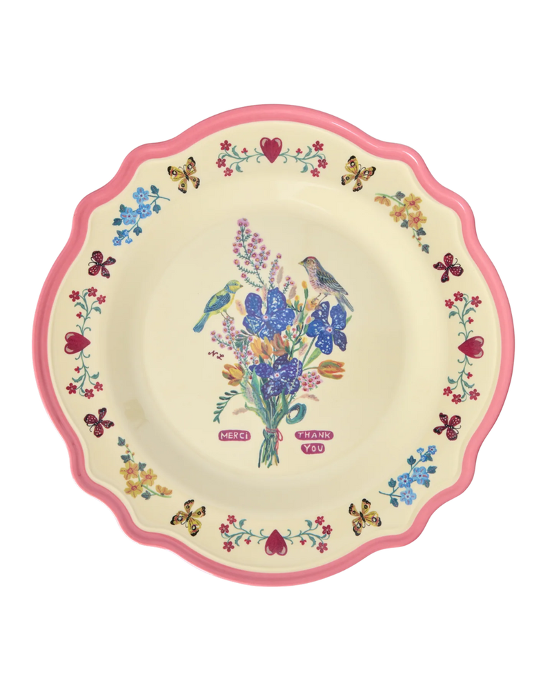 Rice Melamine Bord Vintage - Nathalie Lété Neon Pink