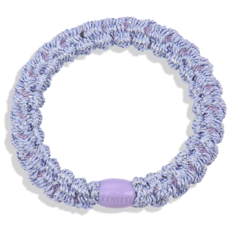 Kknekki Haarelastiekje Lace Dusty Lavender Glitter