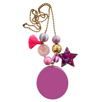 ByMelo Verjaardagsketting Paars Glitter
