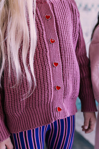 Jacky Sue Lovi Hand Knitted Cardigan - Vintage Pink