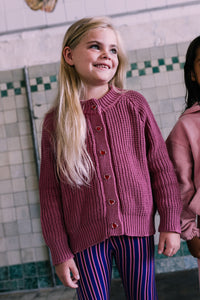 Jacky Sue Lovi Hand Knitted Cardigan - Vintage Pink