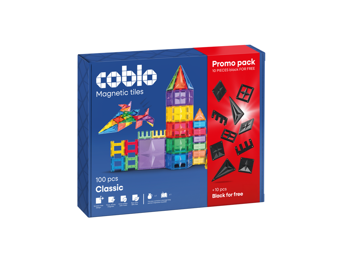 Promopack: 100 stuks classic + 10 zwarte tegels