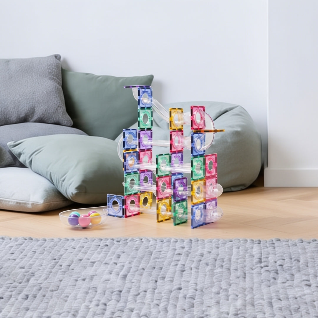Pastel Knikkerbaan 100 stuks