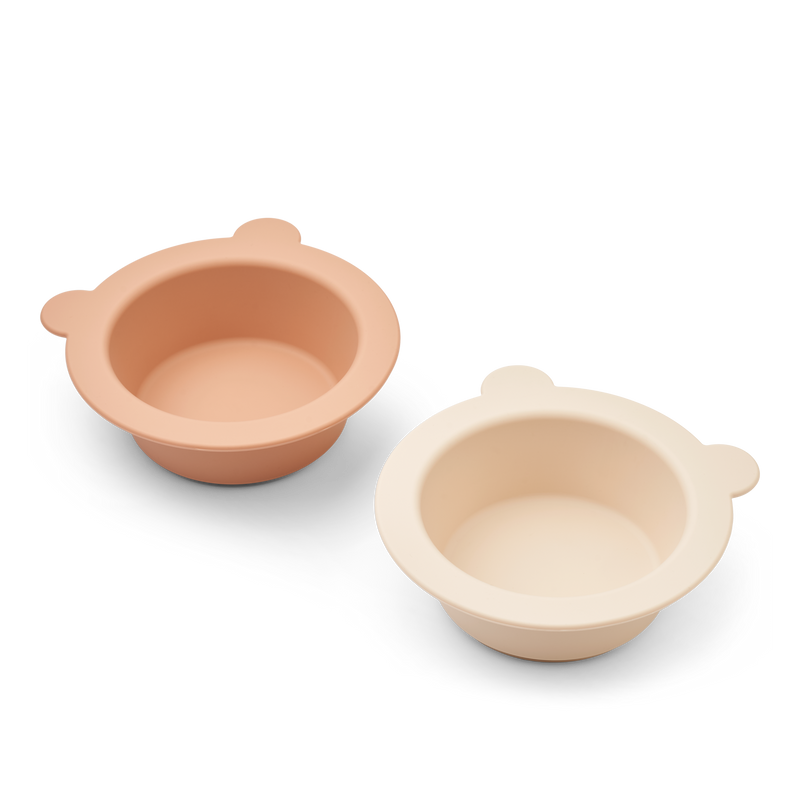 Liewood Siliconen Kom met Zuignap Peony 2-pack Tuscany Rose Apple Blossom