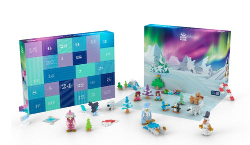 Plus-Plus Advent Calendar - Santa's Northern Lights Adventure Christmas