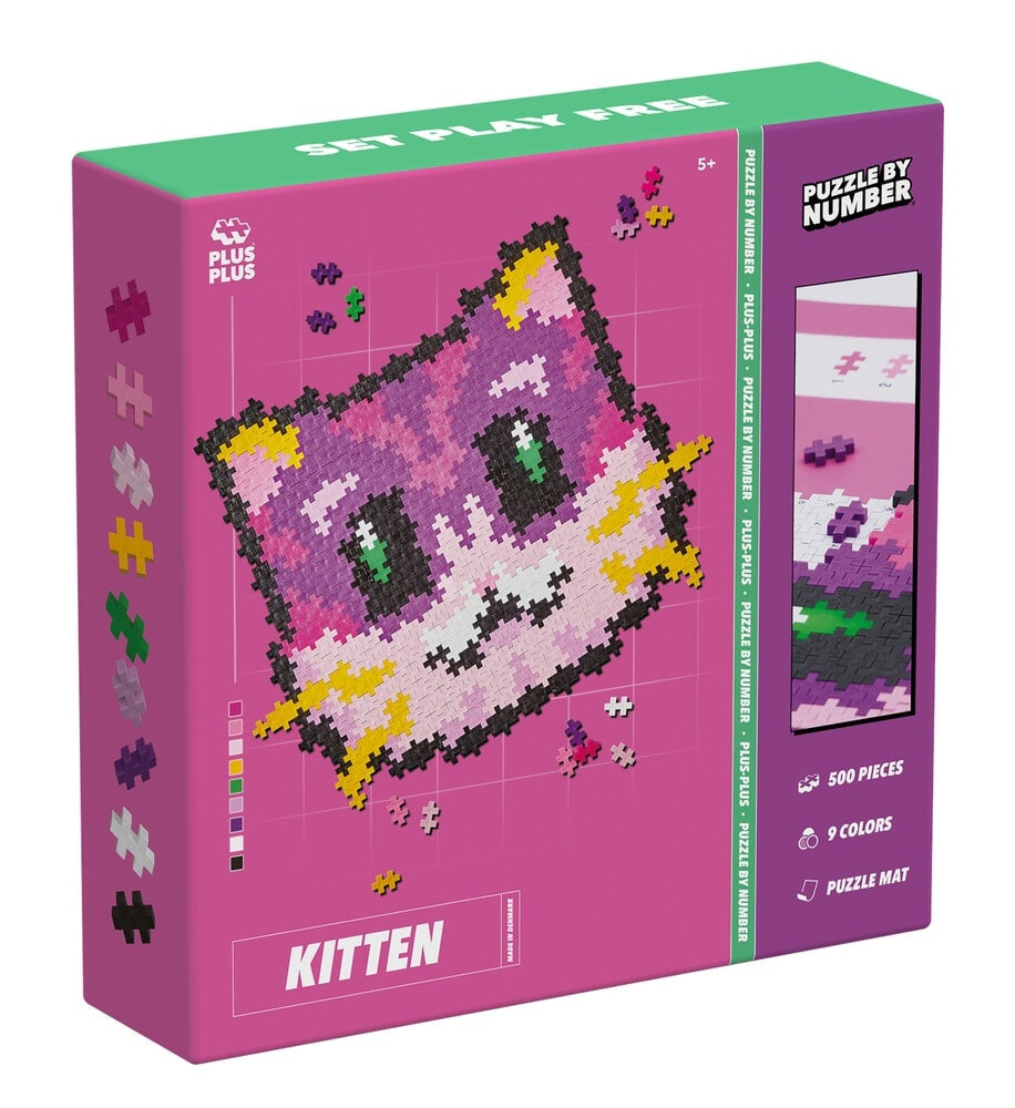 Plus-Plus Puzzle by Number Kat Poes (500 stukjes)