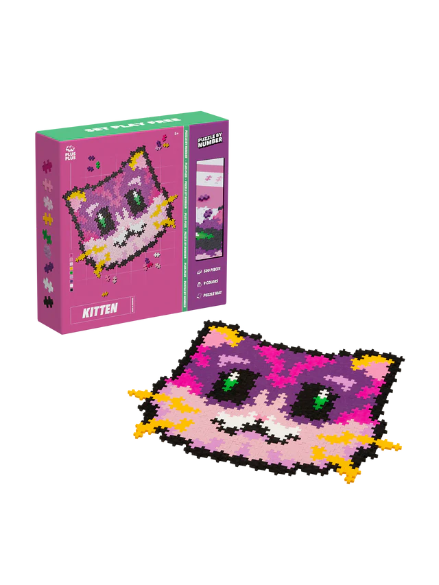 Plus-Plus Puzzle by Number Kat Poes (500 stukjes)