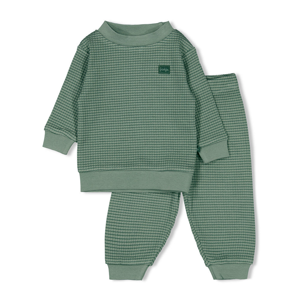 Feetje Pyjama's Pyjama Family Edition Zeegroen