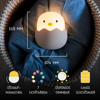 MegaLight Nachtlamp Eggy Egg Dimbaar