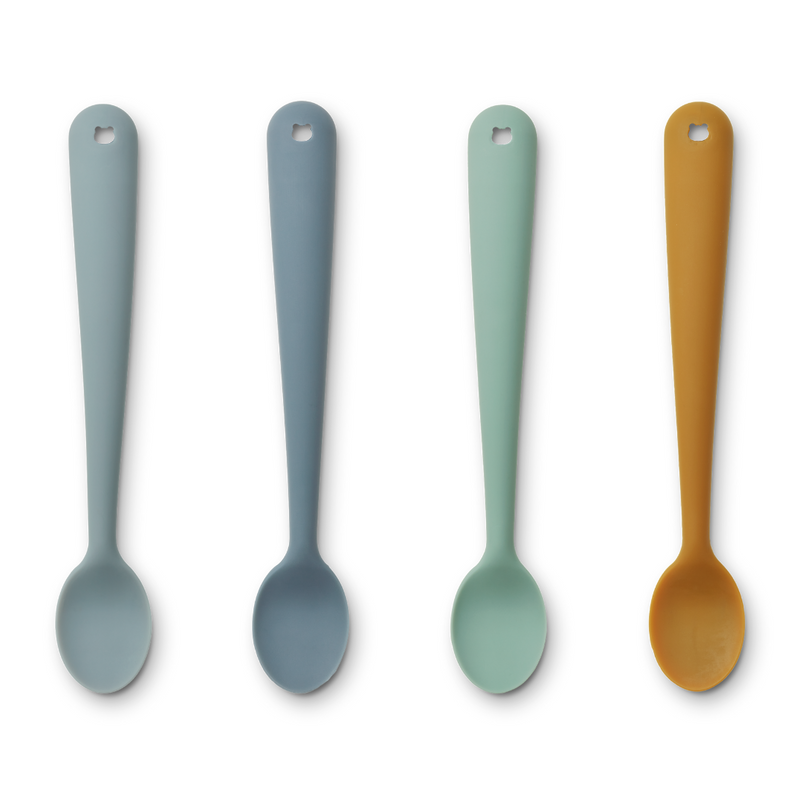 Liewood Siliconen Lepel Siv 4-pack Blue Multi Mix