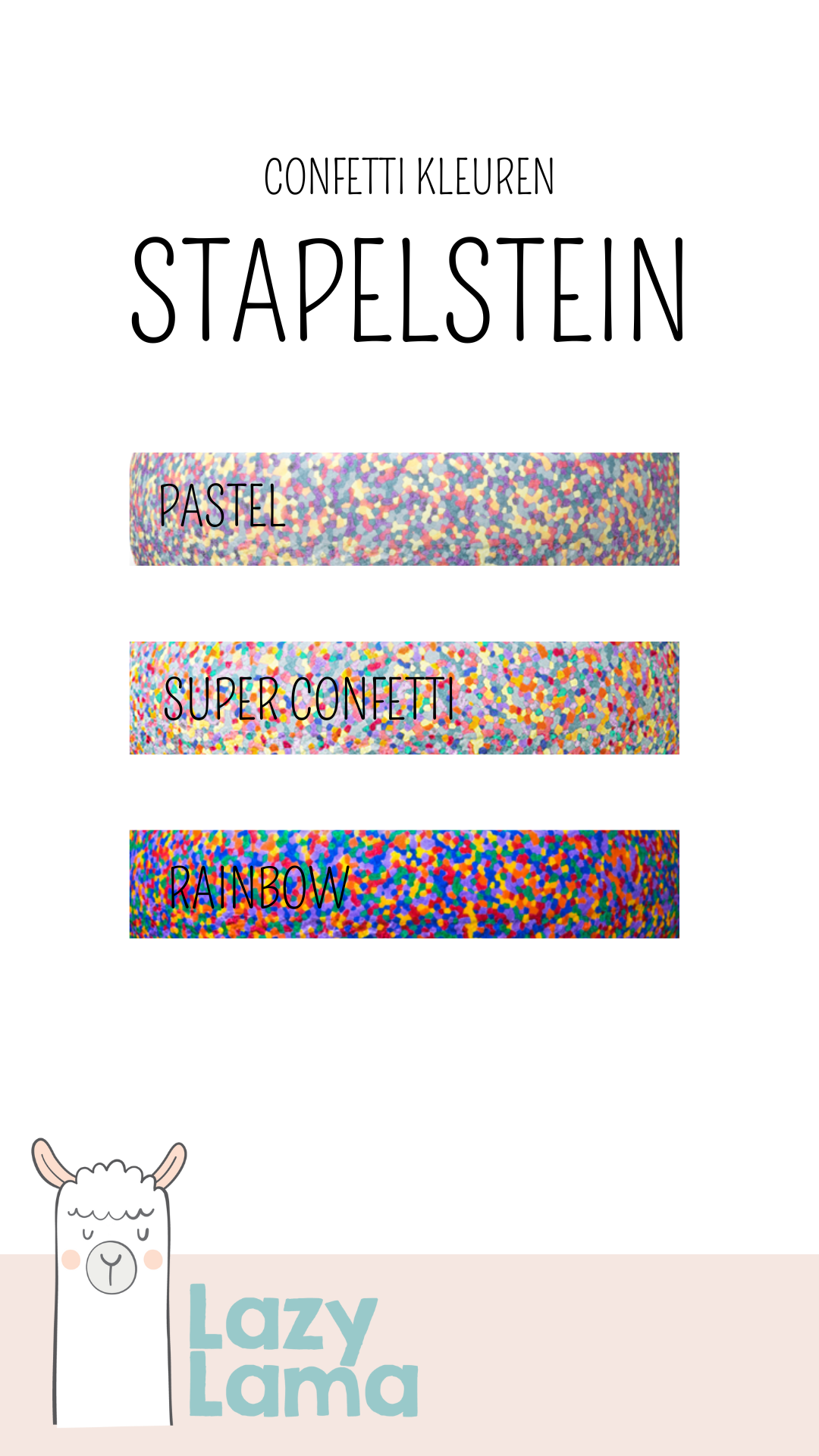 Stapelstein Super Confetti Regenboog Pastel Bundel 6 stapelsteen + balanceboard
