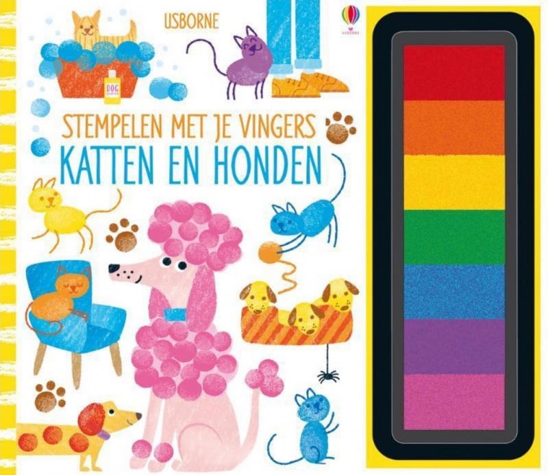Stempelen met je vingers - Katten en honden