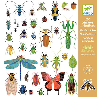 Djeco Stickers Insecten 160 stuks