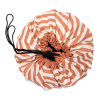 3-in-1 speelkleed & opbergzak - stripes brown