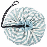 3-in-1 speelkleed & opbergzak- stripes green