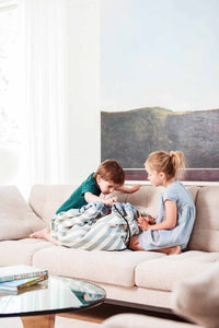 3-in-1 speelkleed & opbergzak- stripes green