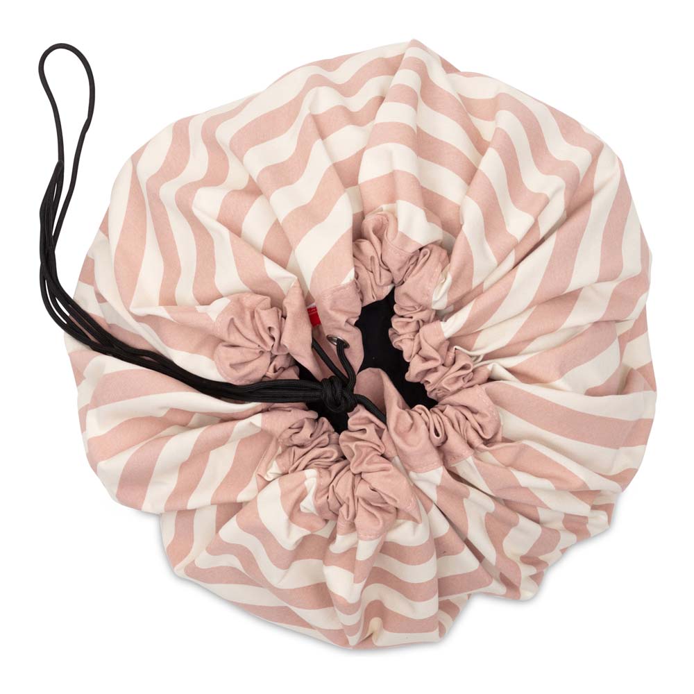 3-in-1-speelkleed & opbergzak - stripes pink new