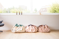 3-in-1-speelkleed & opbergzak - stripes pink new