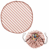 3-in-1-speelkleed & opbergzak - stripes pink new