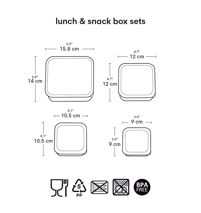 A Little Lovely Company Lunch & snack box set Dinosaurussen