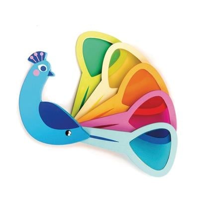 Tender Leaf Toys Houten Pauw met Kleuren