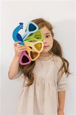 Tender Leaf Toys Houten Pauw met Kleuren