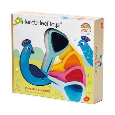 Tender Leaf Toys Houten Pauw met Kleuren