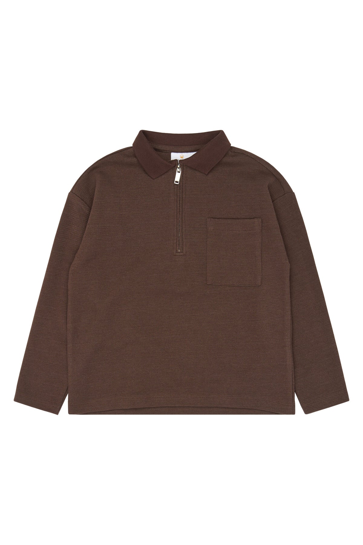 The New Varl OS Longsleeve Polo Chestnut