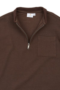 The New Varl OS Longsleeve Polo Chestnut