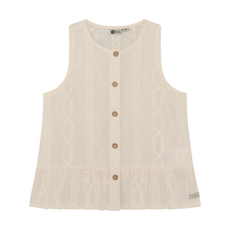 Daily7 Top Ruffle Sandshell