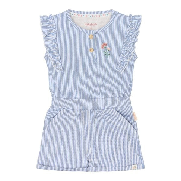 Little Dutch Tuinpak Denim Blue Stripe