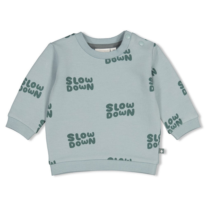 Feetje Babykleding Sweater Beep Beep Mint