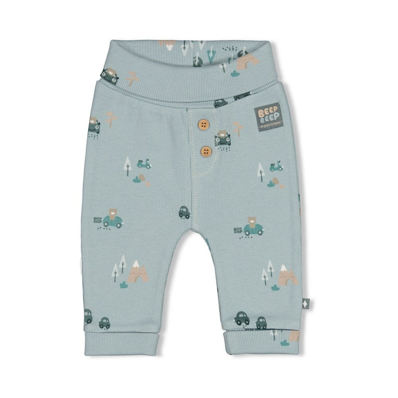Feetje Babykleding Broek rib Beep Beep Mint
