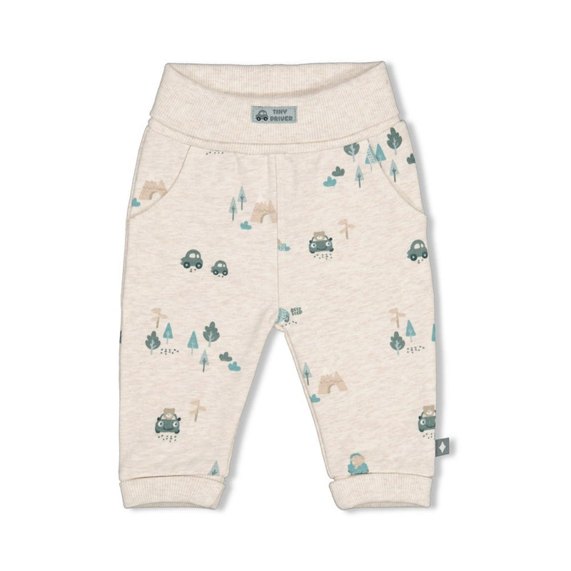 Feetje Babykleding Broek Beep Beep Offwhite melange