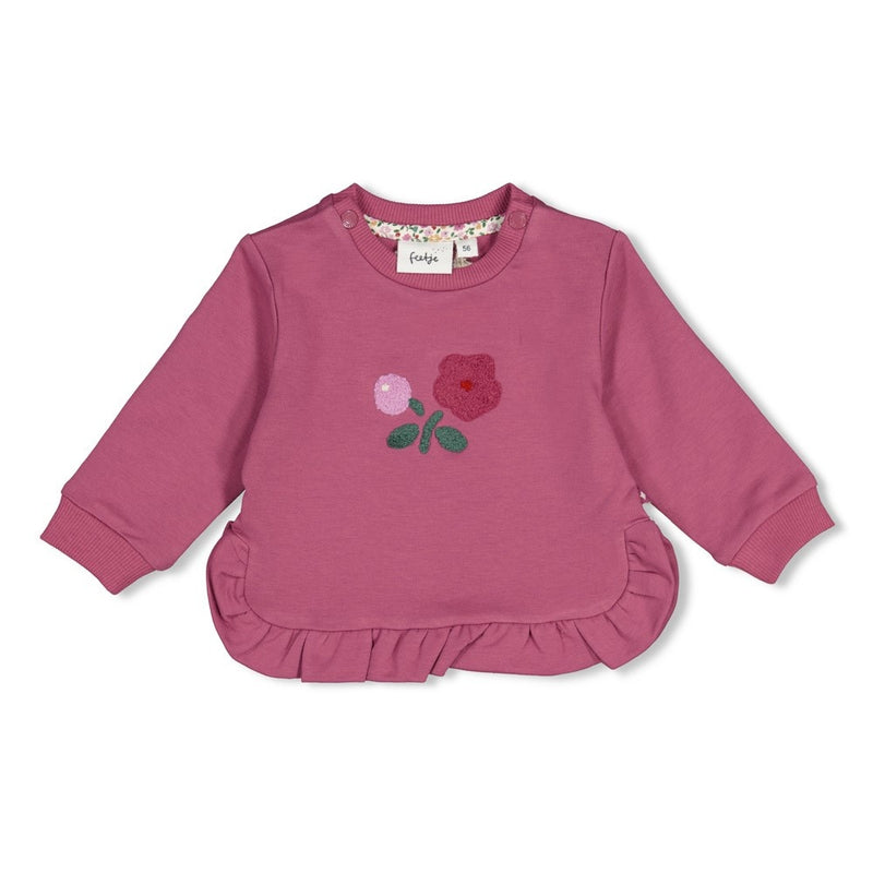 Feetje Babykleding Sweater ruches relaxed fit Afternoon Tea Berry