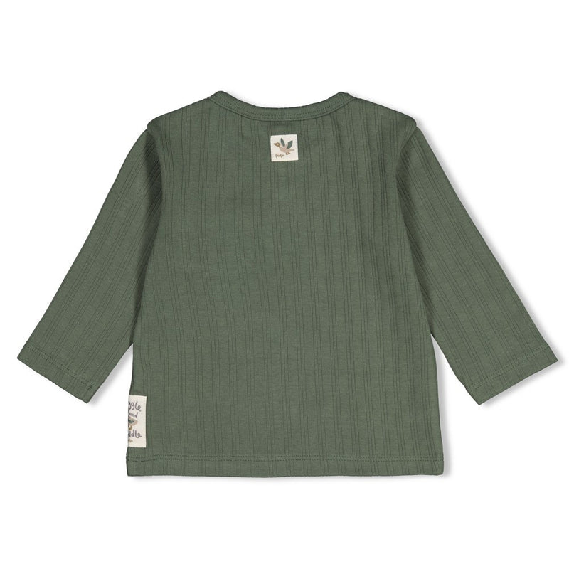 Feetje Babykleding Longsleeve rib Wiggle and Waddle Groen