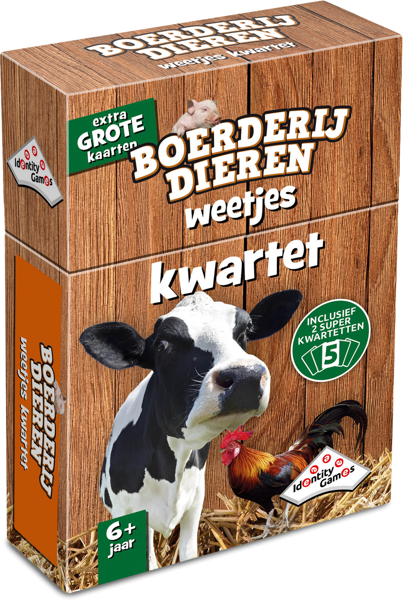 999 Games Weetjes Kwartet - Boerderijdieren