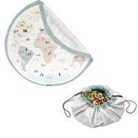 3-in-1 speelkleed & opbergzak - worldmap colour