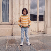 Your Wishes Sweater Stripe French Knit Sunflower